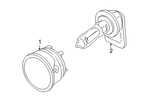 2004 Lincoln Navigator Bulbs Fog Lamp Diagram for 2L7Z15200AB