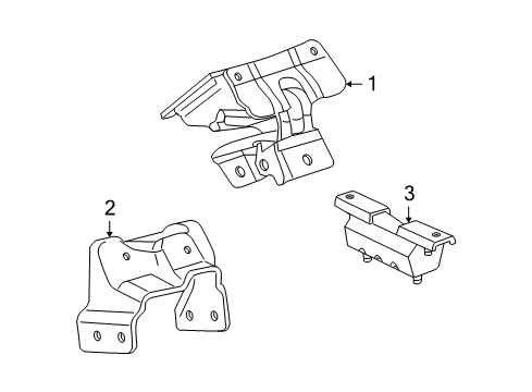 2009 Hummer H2 Engine & Trans Mounting Bracket Asm-Engine Mount Diagram for 15137614