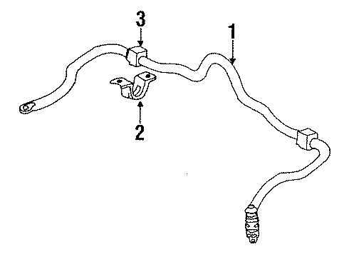 1987 Nissan Stanza Front Suspension Components, Lower Control Arm, Upper Control Arm, Stabilizer Bar Bracket-STABILIZER Diagram for 5461406R00