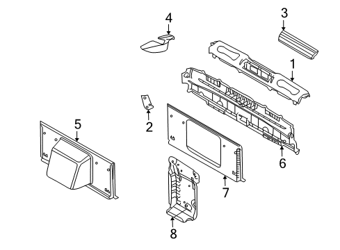 2010 BMW 128i Interior Trim - Retractable Top Load Protective Plate, Left Diagram for 51717187481