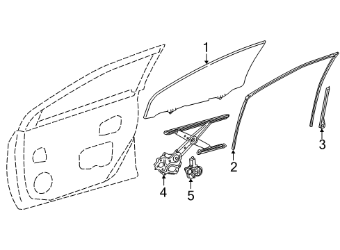 2019 Toyota Corolla Rear Door Run Channel Diagram for 6815102310