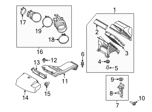 2018 Hyundai Santa Fe Sport Filters Clamp-Hose Diagram for 1471610200