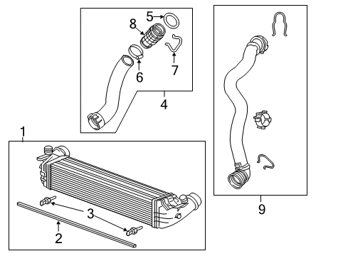 2018 Chevrolet Cruze Intercooler Air Outlet Tube Diagram for 39201788
