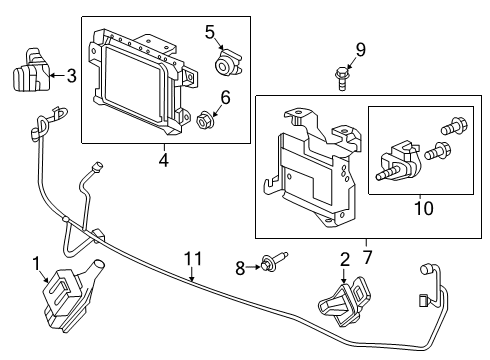 2011 Kia Rio Parking Aid Bracket Assy. Diagram for 36801TG7A01