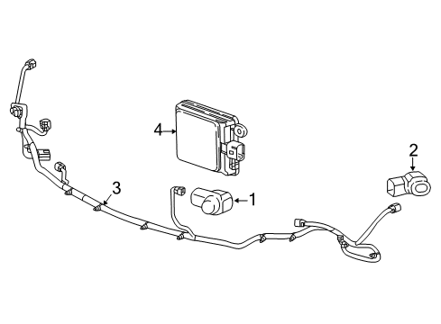 2019 Buick LaCrosse Parking Aid Harness Diagram for 26272521