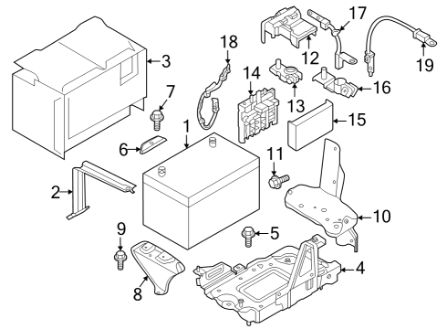 Battery Battery Terminal Connector Diagram for 243407999B