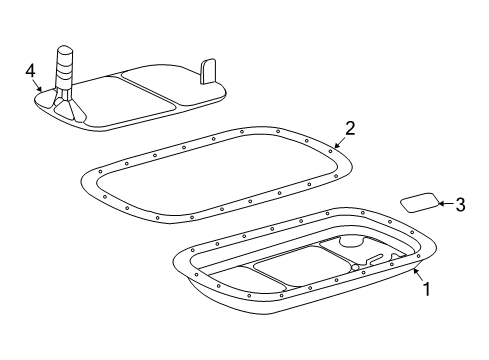 2006 Cadillac STS Automatic Transmission Filter Diagram for 96042795