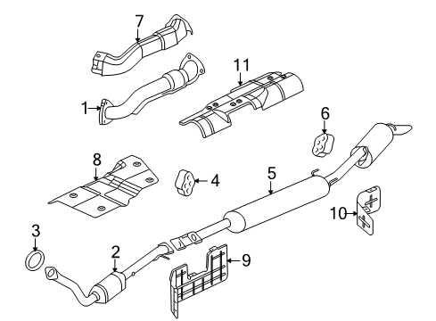 2006 Buick Terraza Exhaust Components 3Way Catalytic Convertor Assembly (W/ Exhaust Manifold P Diagram for 15811949