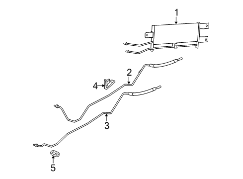 2008 Chrysler Aspen Trans Oil Cooler Transmission Cooler Assembly Diagram for 52029009AB