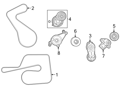2021 Dodge Durango Belts & Pulleys Bolt-HEXAGON FLANGE Head Diagram for 6511356AA