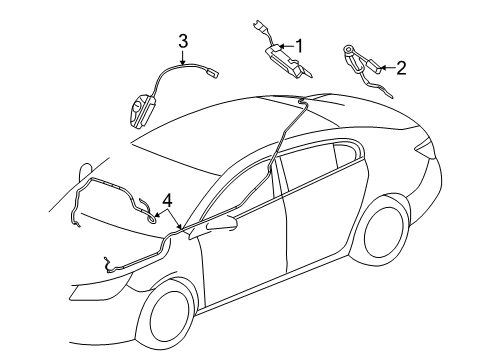 2015 Buick LaCrosse Antenna & Radio Antenna Assembly Diagram for 20972286