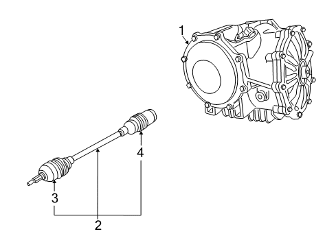 2008 Chevrolet Corvette Axle & Differential - Rear Differential Carrier Assembly (2.73 Ratio) Diagram for 24239680