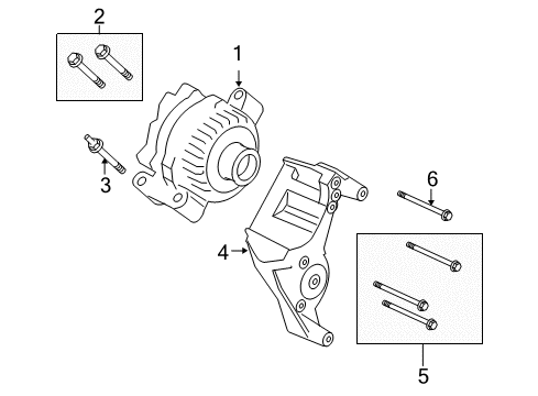 2005 Ford F-150 Alternator Alternator Diagram for 6U2Z10V346GGRM