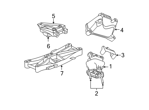 2007 Dodge Magnum Engine & Trans Mounting Mount-Transmission Diagram for 4578063AG