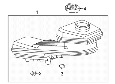2021 Buick Envision Dash Panel Components Reservoir Assembly Diagram for 84894475