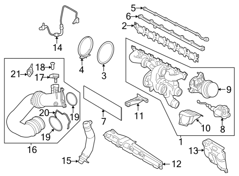 Turbocharger & Components SLIDING BAR Diagram for 11658677762