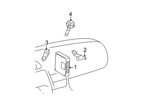 2004 Toyota Avalon Ignition System ECM Diagram for 8966107373