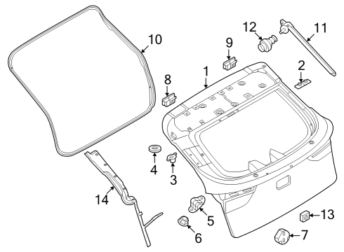 Gate & Hardware Nut Diagram for 904991AA0A