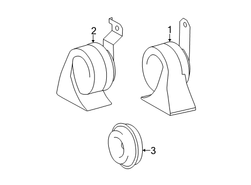 2000 Lexus RX300 Horn Horn Assy, Security Diagram for 8651048020