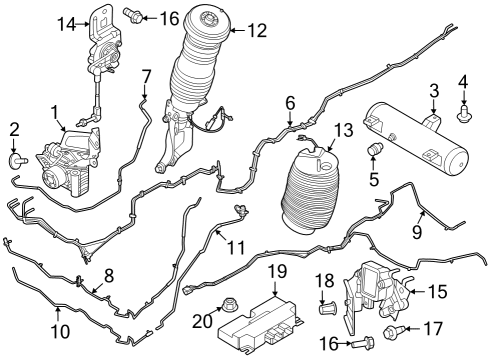 2020 Lincoln Aviator Ride Control Rear Sensor Screw Diagram for W505263S439