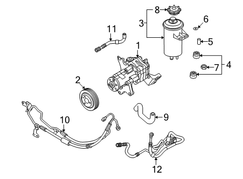 2010 BMW X6 P/S Pump & Hoses, Steering Gear & Linkage Active Steering Return Pipe Diagram for 32416785276