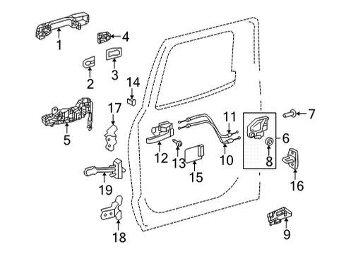 Rear Door Cover Diagram for 692270R070
