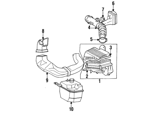 1994 Toyota Corolla Filters Resonator Clamp Diagram for 9046042002