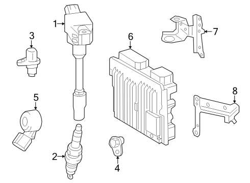 2022 Toyota Corolla Cross Powertrain Control ECM Front Bracket Diagram for 8966802400