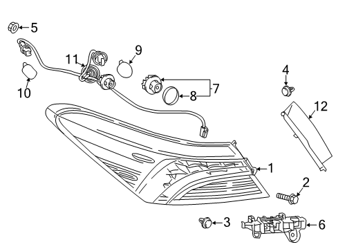 2018 Toyota Camry Bulbs Socket & Wire Diagram for 8155533670