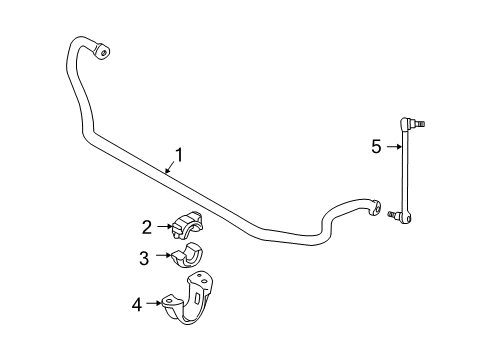2008 BMW M3 Stabilizer Bar & Components - Front Stabilizer, Front Diagram for 31352283965