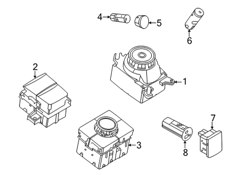 2022 Ford Bronco Sport Gear Shift Control - AT CABLE ASY - SELECTOR LEVER CON Diagram for LX6Z7D246Q