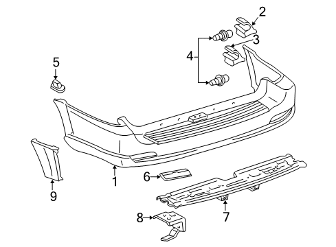 2002 Toyota Sequoia Rear Bumper Reflector Diagram for 819200C010
