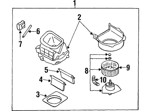 1996 Infiniti I30 Blower Motor & Fan Module Assy-Power Diagram for 2776170T04