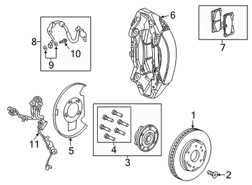 2022 Chevrolet Tahoe Anti-Lock Brakes Rotor Diagram for 84865905