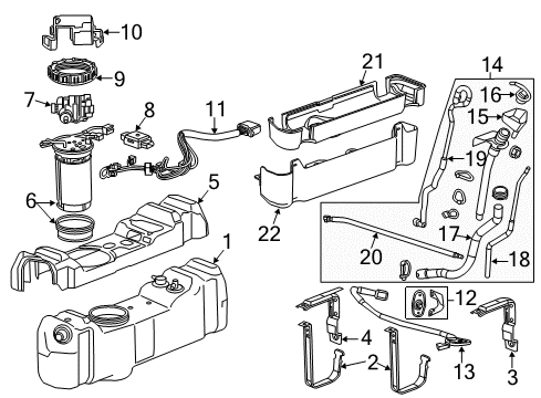 2015 GMC Sierra 2500 HD Emission Components Vent Control Solenoid Diagram for 22840966