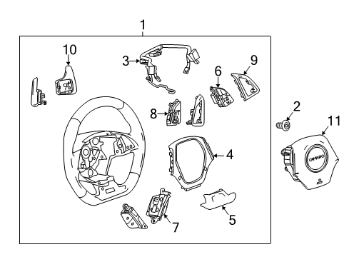2018 Chevrolet Camaro Steering Column & Wheel, Steering Gear & Linkage Steering Wheel Diagram for 84209492