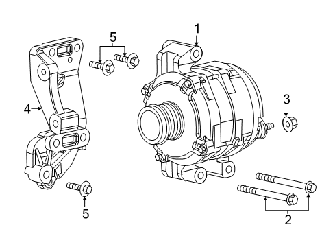 2020 Jeep Renegade Alternator Nut Diagram for 6106165AA