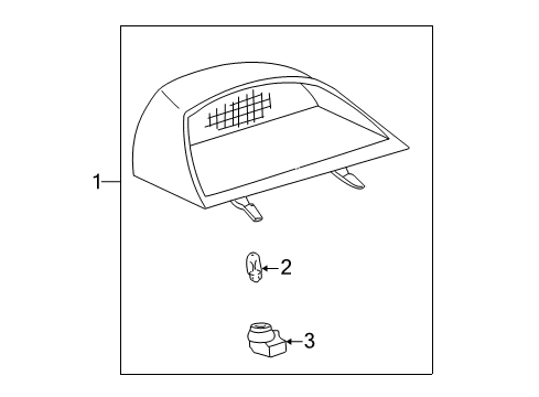 2003 Infiniti Q45 Bulbs Lamp Assembly-Stop Diagram for 26590AR003