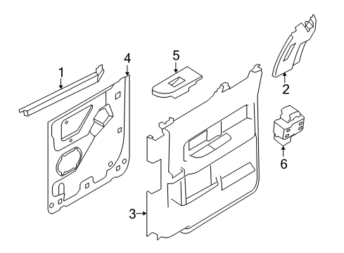 2012 Ford F-150 Rear Door Belt Weatherstrip Diagram for 9L3Z1625860A
