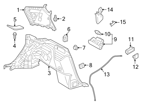 2019 Infiniti QX50 Interior Trim - Quarter Panels Escutcheon-Tilt Lever Diagram for 889305NB0C