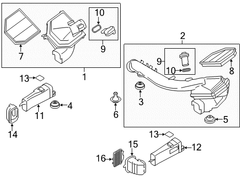 2015 BMW M3 Air Intake Intake Duct Diagram for 13717613157