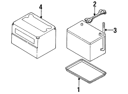 1990 Infiniti M30 Battery Cable Assy-Battery Earth Diagram for 24080F6600