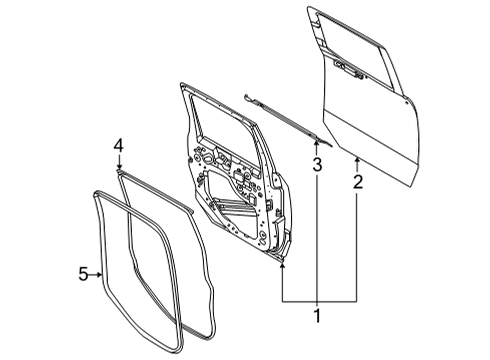 Door & Components WEATHERSTRIP ASY - DOOR OPENIN Diagram for NZ6Z60253A10A