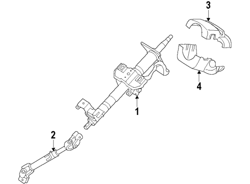 2007 Hyundai Entourage Steering Column & Wheel, Steering Gear & Linkage Joint Assembly-Universal Diagram for 564004D300