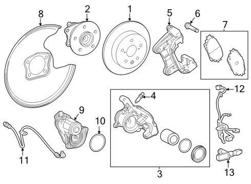 Rear Brakes BOLT, FLANGE Diagram for 90105A0435