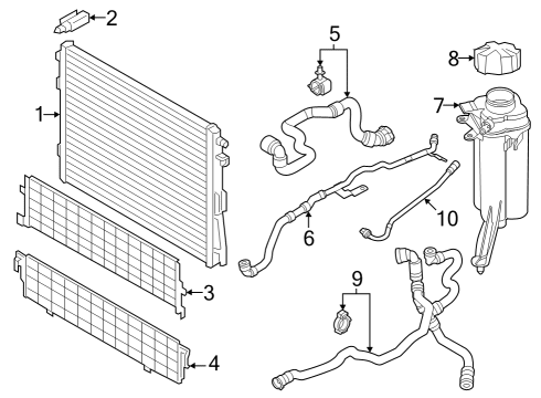 Intercooler LINE FROM RADIATOR Diagram for 17128054856