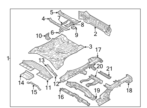 Rear Body & Floor BRACKET ASSY Diagram for 65855P0400