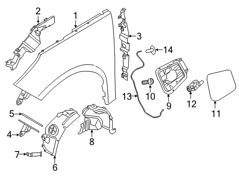2019 BMW i3s Fender & Components Cover, Wheel Arch, Rearsection, Front Right Diagram for 51717368602