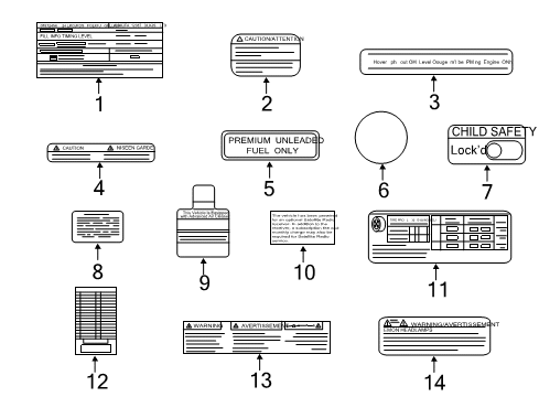 2017 Nissan Quest Information Labels Label Air Con Diagram for 270901JA0A