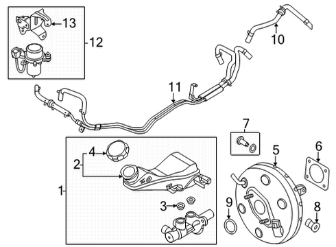 Dash Panel Components Bracket-Vacuum Pump Diagram for 59260L1000
